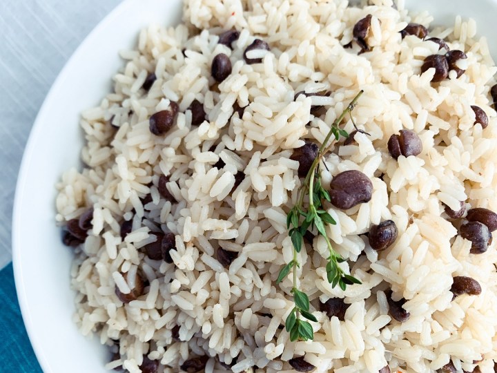 Small Rice and Peas or White Rice